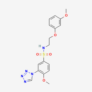 4-methoxy-N-[2-(3-methoxyphenoxy)ethyl]-3-(1H-tetrazol-1-yl)benzenesulfonamide