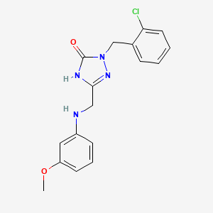 2-[(2-Chlorophenyl)methyl]-5-([(3-methoxyphenyl)amino]methyl)-2,3-dihydro-1H-1,2,4-triazol-3-one