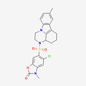 5-chloro-3-methyl-6-[(8-methyl-1,2,3a,4,5,6-hexahydro-3H-pyrazino[3,2,1-jk]carbazol-3-yl)sulfonyl]-1,3-benzoxazol-2(3H)-one