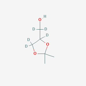 B1146903 (R,S)-2,2-Dimethyl-1,3-dioxolane-4-methanol-d5 CAS No. 74300-14-4