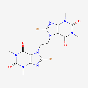 7,7'-ethane-1,2-diylbis(8-bromo-1,3-dimethyl-3,7-dihydro-1H-purine-2,6-dione)