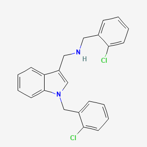 molecular formula C23H20Cl2N2 B11469048 N-(2-chlorobenzyl)-1-[1-(2-chlorobenzyl)-1H-indol-3-yl]methanamine 