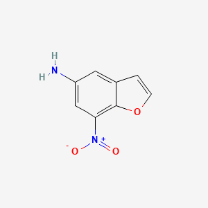 molecular formula C8H6N2O3 B11469067 7-Nitro-1-benzofuran-5-amine 