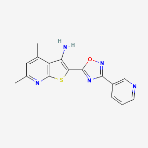 4,6-Dimethyl-2-[3-(pyridin-3-yl)-1,2,4-oxadiazol-5-yl]thieno[2,3-b]pyridin-3-amine