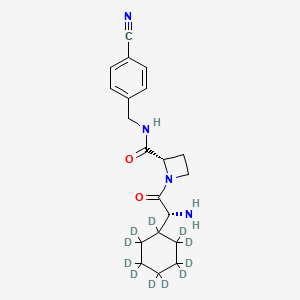 molecular formula C₂₀H₁₅D₁₁N₄O₂ B1146910 1-((2R)-2-氨基-2-环己基乙酰)-N-(4'-氰基苄基)-2-L-氮杂环丁烷甲酰胺-d11 CAS No. 1356930-51-2