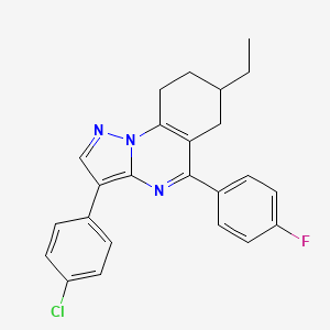 3-(4-Chlorophenyl)-7-ethyl-5-(4-fluorophenyl)-6,7,8,9-tetrahydropyrazolo[1,5-a]quinazoline