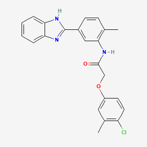 molecular formula C23H20ClN3O2 B11469120 N-[5-(1H-benzimidazol-2-yl)-2-methylphenyl]-2-(4-chloro-3-methylphenoxy)acetamide 