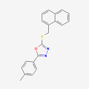 2-(4-Methylphenyl)-5-[(naphthalen-1-ylmethyl)sulfanyl]-1,3,4-oxadiazole