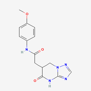 molecular formula C14H15N5O3 B11469154 N-(4-methoxyphenyl)-2-(5-oxo-4,5,6,7-tetrahydro[1,2,4]triazolo[1,5-a]pyrimidin-6-yl)acetamide 