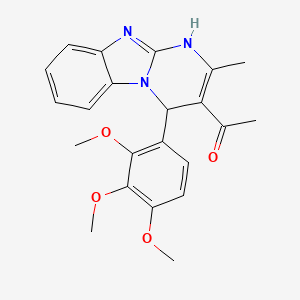 1-[2-Methyl-4-(2,3,4-trimethoxyphenyl)-1,4-dihydropyrimido[1,2-a]benzimidazol-3-yl]ethanone