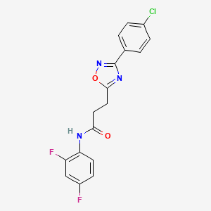 3-[3-(4-chlorophenyl)-1,2,4-oxadiazol-5-yl]-N-(2,4-difluorophenyl)propanamide