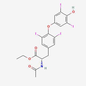 molecular formula C₁₉H₁₇I₄NO₅ B1146924 N-乙酰 L-甲状腺素乙酯 CAS No. 30804-52-5