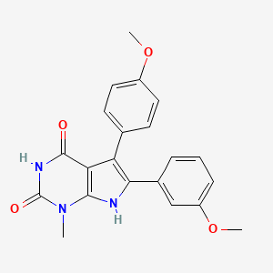 6-(3-methoxyphenyl)-5-(4-methoxyphenyl)-1-methyl-1H-pyrrolo[2,3-d]pyrimidine-2,4(3H,7H)-dione