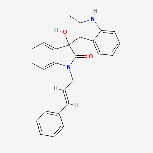 3'-hydroxy-2-methyl-1'-[(2E)-3-phenylprop-2-en-1-yl]-1',3'-dihydro-1H,2'H-3,3'-biindol-2'-one