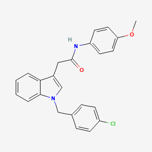 molecular formula C24H21ClN2O2 B11469283 2-(1-(4-chlorobenzyl)-1H-indol-3-yl)-N-(4-methoxyphenyl)acetamide 