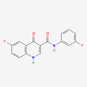 6-fluoro-N-(3-fluorophenyl)-4-hydroxyquinoline-3-carboxamide