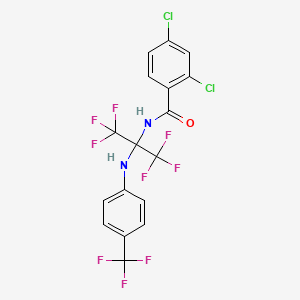 2,4-dichloro-N-(1,1,1,3,3,3-hexafluoro-2-{[4-(trifluoromethyl)phenyl]amino}propan-2-yl)benzamide