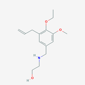 molecular formula C15H23NO3 B11469321 2-({[4-Ethoxy-3-methoxy-5-(prop-2-en-1-yl)phenyl]methyl}amino)ethanol 