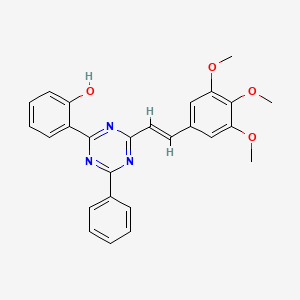 2-{4-phenyl-6-[(E)-2-(3,4,5-trimethoxyphenyl)ethenyl]-1,3,5-triazin-2-yl}phenol