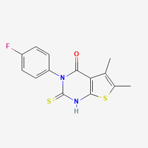 3-(4-fluorophenyl)-5,6-dimethyl-2-sulfanyl-3H,4H-thieno[2,3-d]pyrimidin-4-one