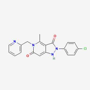 2-(4-chlorophenyl)-4-methyl-5-(pyridin-2-ylmethyl)-1H-pyrazolo[4,3-c]pyridine-3,6(2H,5H)-dione