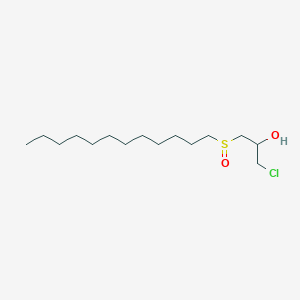 molecular formula C15H31ClO2S B11469346 1-Chloro-3-(dodecylsulfinyl)propan-2-ol 