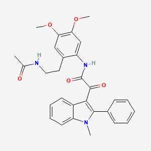 N-{2-[2-(acetylamino)ethyl]-4,5-dimethoxyphenyl}-2-(1-methyl-2-phenyl-1H-indol-3-yl)-2-oxoacetamide