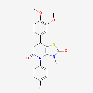 7-(3,4-dimethoxyphenyl)-4-(4-fluorophenyl)-3-methyl-6,7-dihydro[1,3]thiazolo[4,5-b]pyridine-2,5(3H,4H)-dione