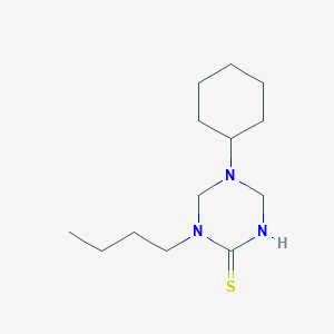 molecular formula C13H25N3S B11469385 1-Butyl-5-cyclohexyl-1,3,5-triazinane-2-thione 