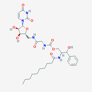 B114694 5'-((N-(2-Decanoylamino-3-hydroxy-3-phenylpropyloxycarbonyl)glycyl)amino)-5'-deoxyuridine CAS No. 149970-61-6