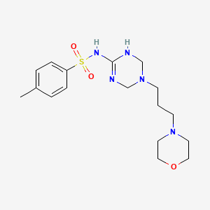 4-methyl-N-{5-[3-(morpholin-4-yl)propyl]-1,4,5,6-tetrahydro-1,3,5-triazin-2-yl}benzenesulfonamide