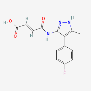 3-([4-(4-Fluorophenyl)-5-methyl-2H-pyrazol-3-yl]carbamoyl)prop-2-enoic acid