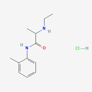 B1146945 2-(Ethylamino)-o-propionotoluidide Hydrochloride CAS No. 35891-75-9