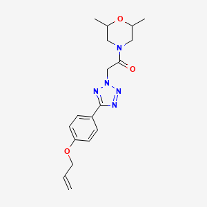 1-(2,6-dimethylmorpholin-4-yl)-2-{5-[4-(prop-2-en-1-yloxy)phenyl]-2H-tetrazol-2-yl}ethanone