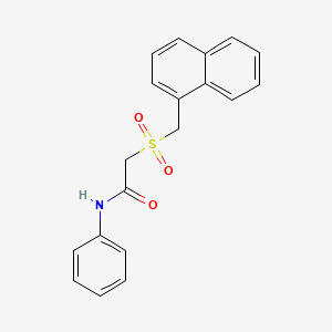 molecular formula C19H17NO3S B11469507 2-[(1-naphthylmethyl)sulfonyl]-N-phenylacetamide 