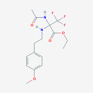 Propanoic acid, 2-(acetylamino)-3,3,3-trifluoro-2-[[2-(4-methoxyphenyl)ethyl]amino]-, ethyl ester