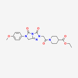 ethyl 1-{[6-(4-methoxyphenyl)-3,5-dioxo-6,7-dihydro-3H-imidazo[5,1-c][1,2,4]triazol-2(5H)-yl]acetyl}piperidine-4-carboxylate