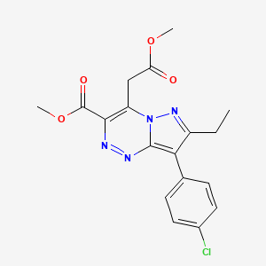 Methyl 8-(4-chlorophenyl)-7-ethyl-4-(2-methoxy-2-oxoethyl)pyrazolo[5,1-c][1,2,4]triazine-3-carboxylate