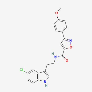 molecular formula C21H18ClN3O3 B11469565 N-[2-(5-chloro-1H-indol-3-yl)ethyl]-3-(4-methoxyphenyl)-1,2-oxazole-5-carboxamide 