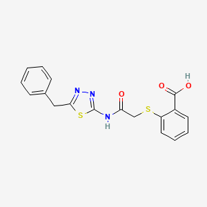 2-({2-[(5-Benzyl-1,3,4-thiadiazol-2-yl)amino]-2-oxoethyl}sulfanyl)benzoic acid