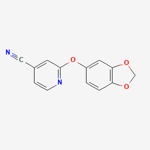 2-(1,3-Benzodioxol-5-yloxy)-4-pyridyl cyanide