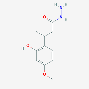 molecular formula C11H16N2O3 B11469608 3-(2-Hydroxy-4-methoxyphenyl)butanehydrazide 