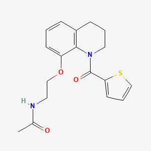 N-(2-{[1-(thiophen-2-ylcarbonyl)-1,2,3,4-tetrahydroquinolin-8-yl]oxy}ethyl)acetamide