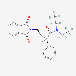 molecular formula C23H24N2O3 B1146965 (1R,2S)-2-[(1,3-二氧代异吲哚-2-基)甲基]-N,N-双(1,1,2,2,2-五氘乙基)-1-苯基环丙烷-1-甲酰胺 CAS No. 1246818-55-2