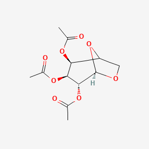 molecular formula C₁₂H₁₆O₈ B1146968 1,6-脱水-β-D-半乳呋喃糖三乙酸酯 CAS No. 4132-24-5