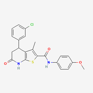 4-(3-chlorophenyl)-N-(4-methoxyphenyl)-3-methyl-6-oxo-4,5,6,7-tetrahydrothieno[2,3-b]pyridine-2-carboxamide