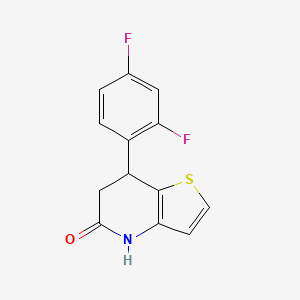 molecular formula C13H9F2NOS B11469686 7-(2,4-difluorophenyl)-6,7-dihydrothieno[3,2-b]pyridin-5(4H)-one 