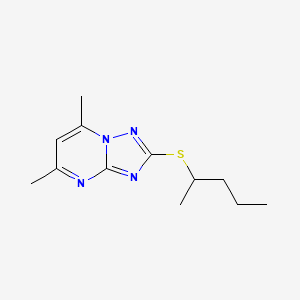 5,7-Dimethyl-2-(pentan-2-ylsulfanyl)[1,2,4]triazolo[1,5-a]pyrimidine