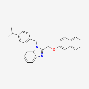 2-[(naphthalen-2-yloxy)methyl]-1-[4-(propan-2-yl)benzyl]-1H-benzimidazole