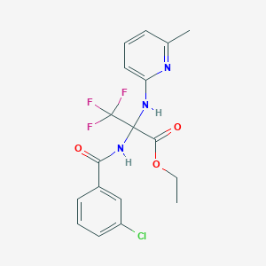 ethyl N-[(3-chlorophenyl)carbonyl]-3,3,3-trifluoro-2-[(6-methylpyridin-2-yl)amino]alaninate